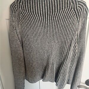 lululemon athletica Black and White Striped Turtleneck Sweater